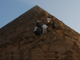 Впечатление от подъема оборудования на вершину Пирамиды Хеопса