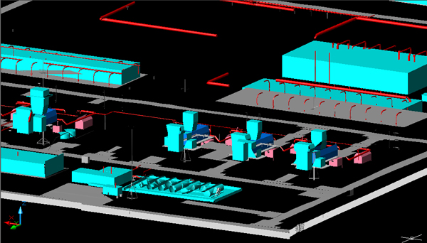 Трехмерные модели технологического оборудования объекта газового комплекса