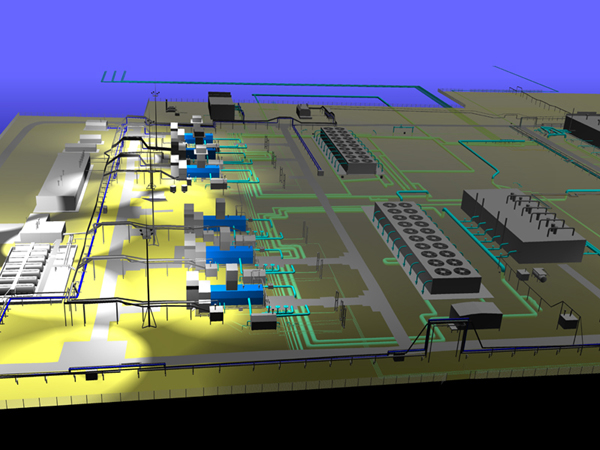 Трехмерные модели технологического оборудования объекта газового комплекса